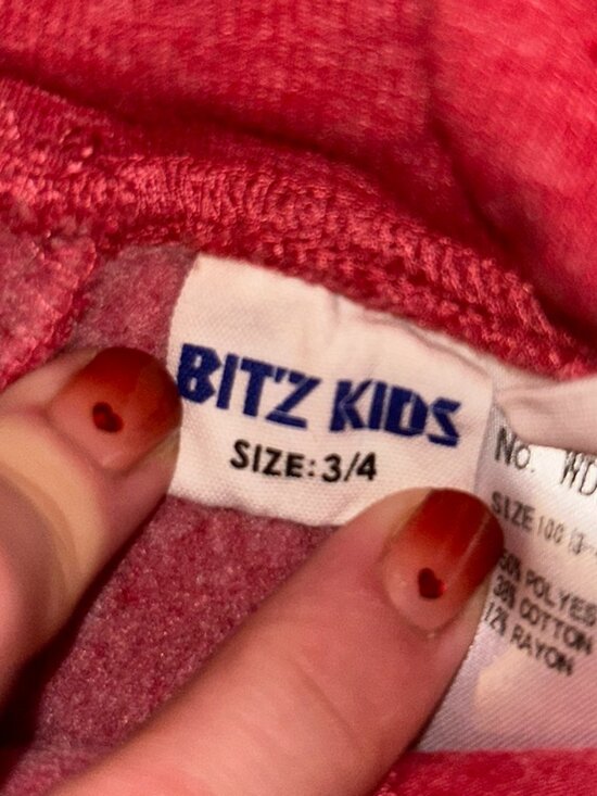 Bitz Kids Red Jogger Sweatpant with Zipper Pockets - Picture 2 of 2